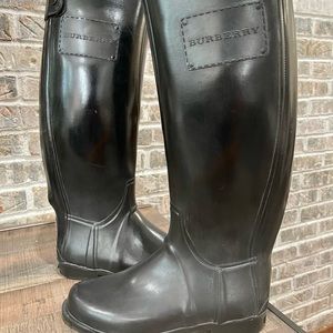 Burberry Black Rain Boots Size 39
